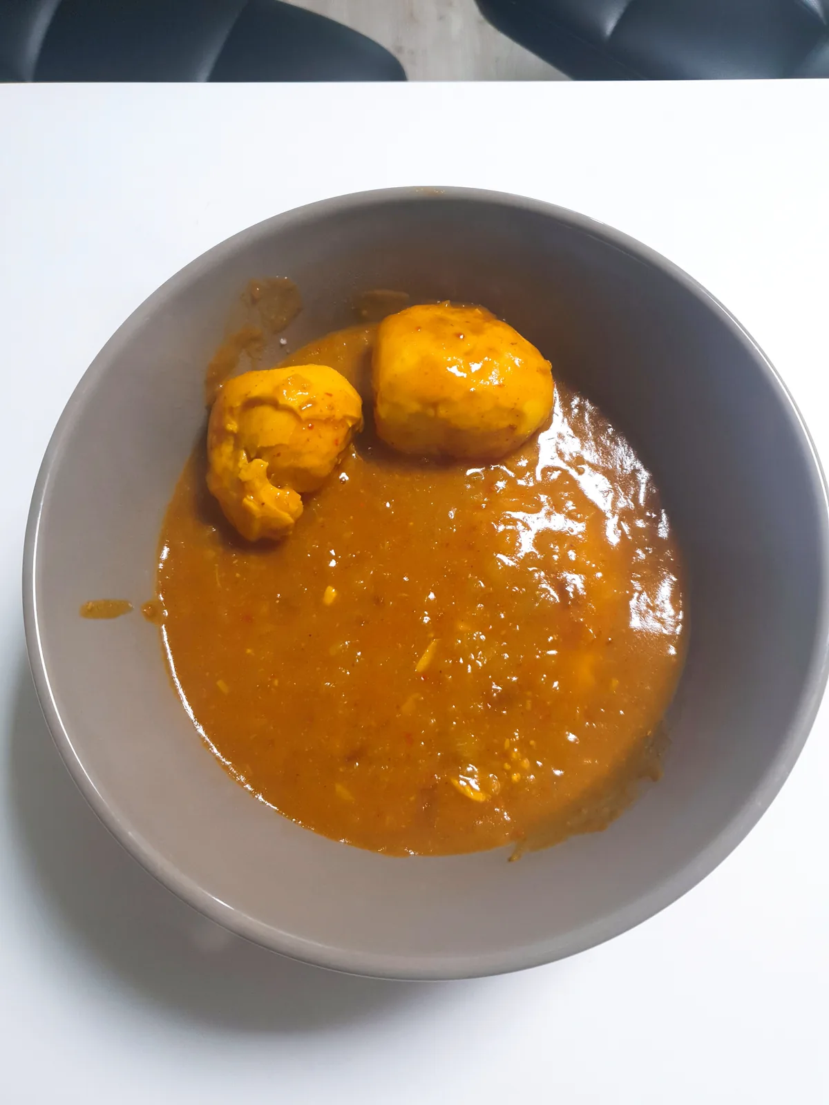 다시 만든 구운계란 카레