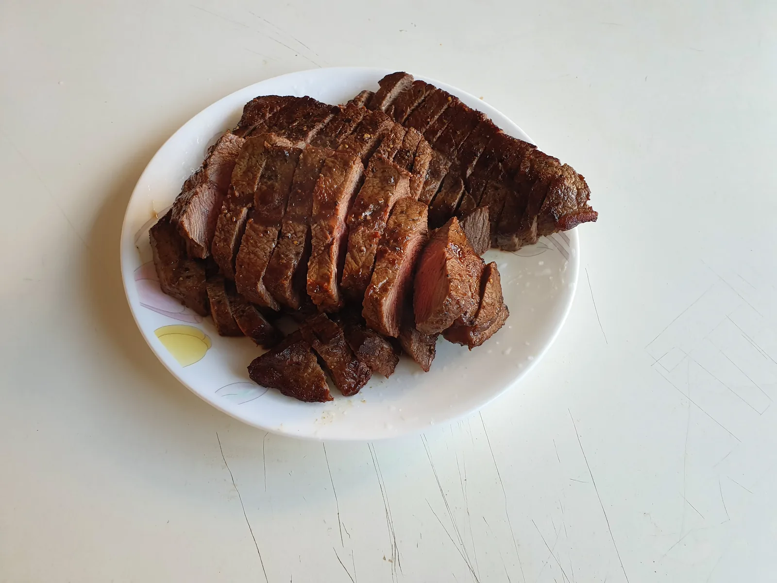 The first steak I cooked