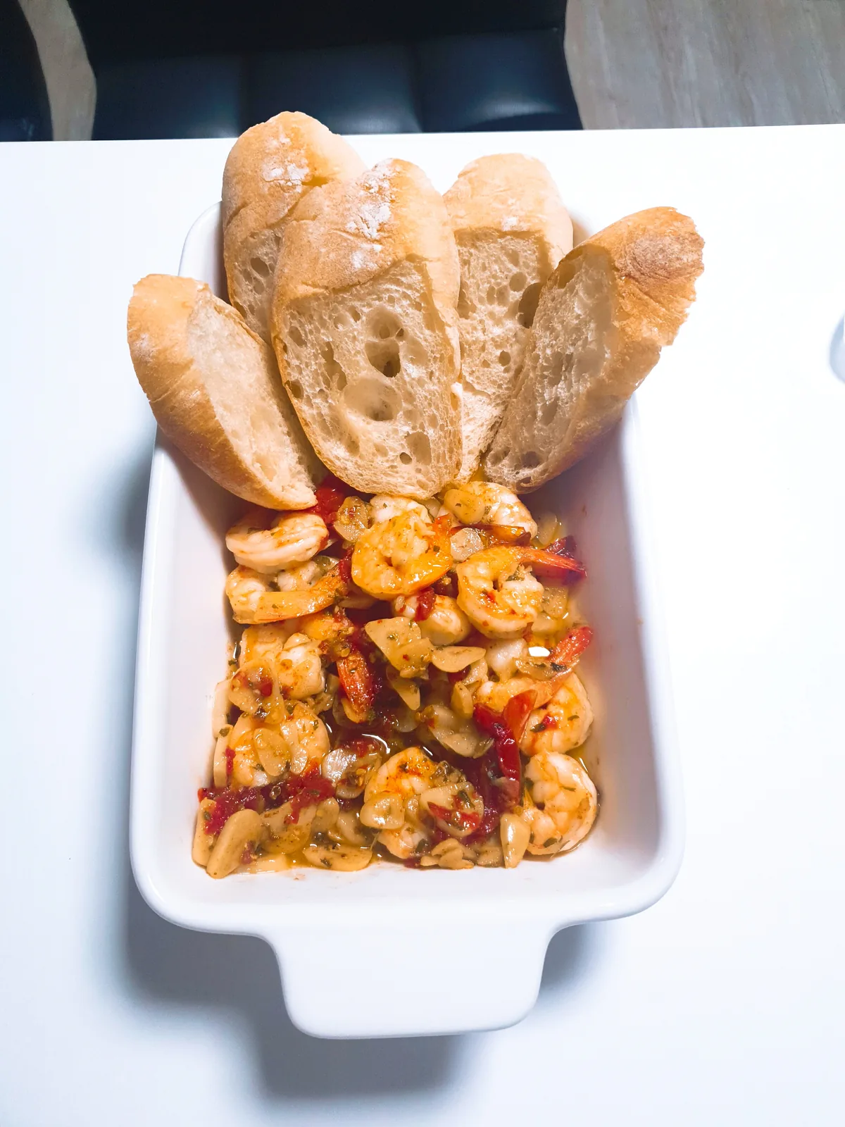 Gambas al ajillo with shrimp and garlic