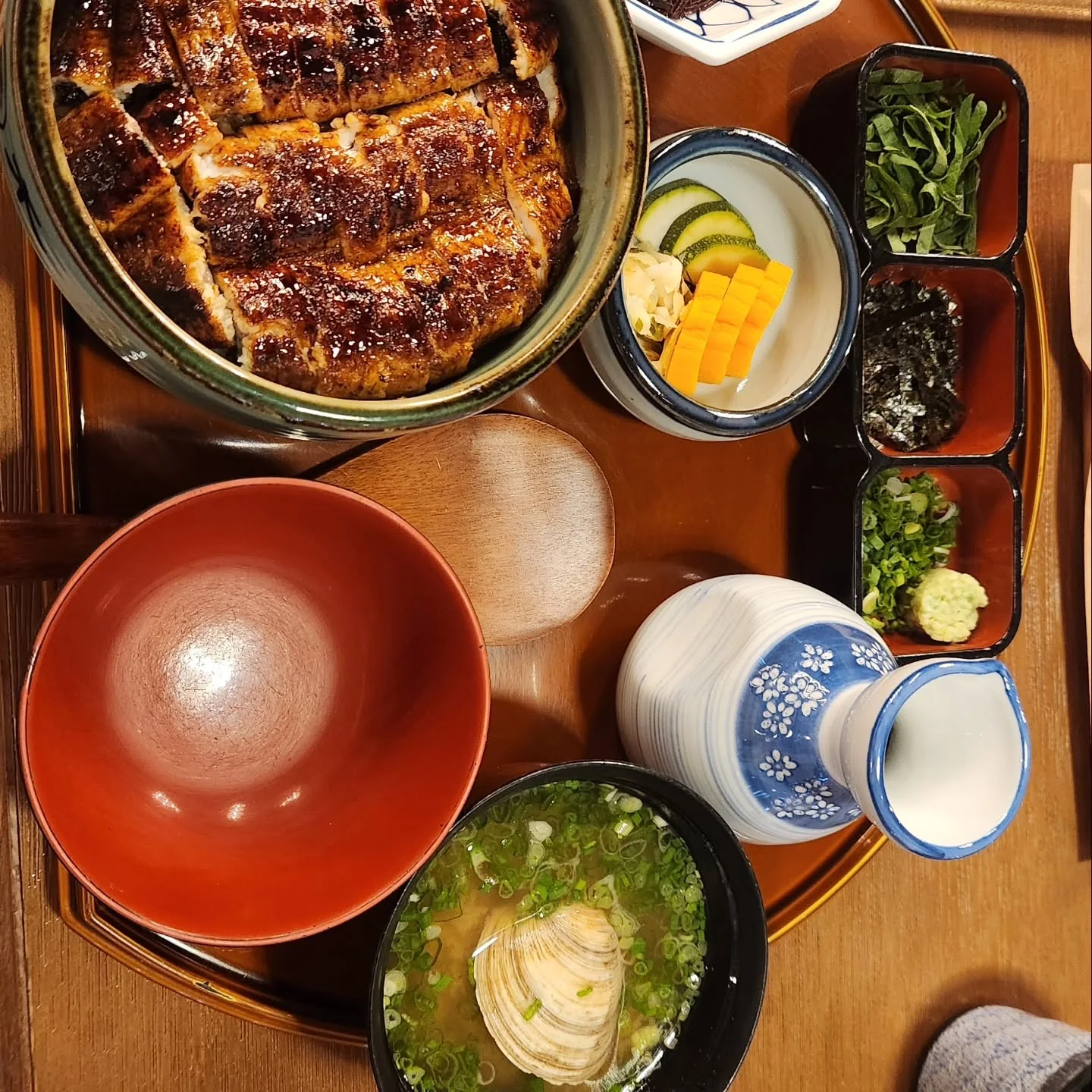 Hitsumabushi with soup and side dishes at Haemok