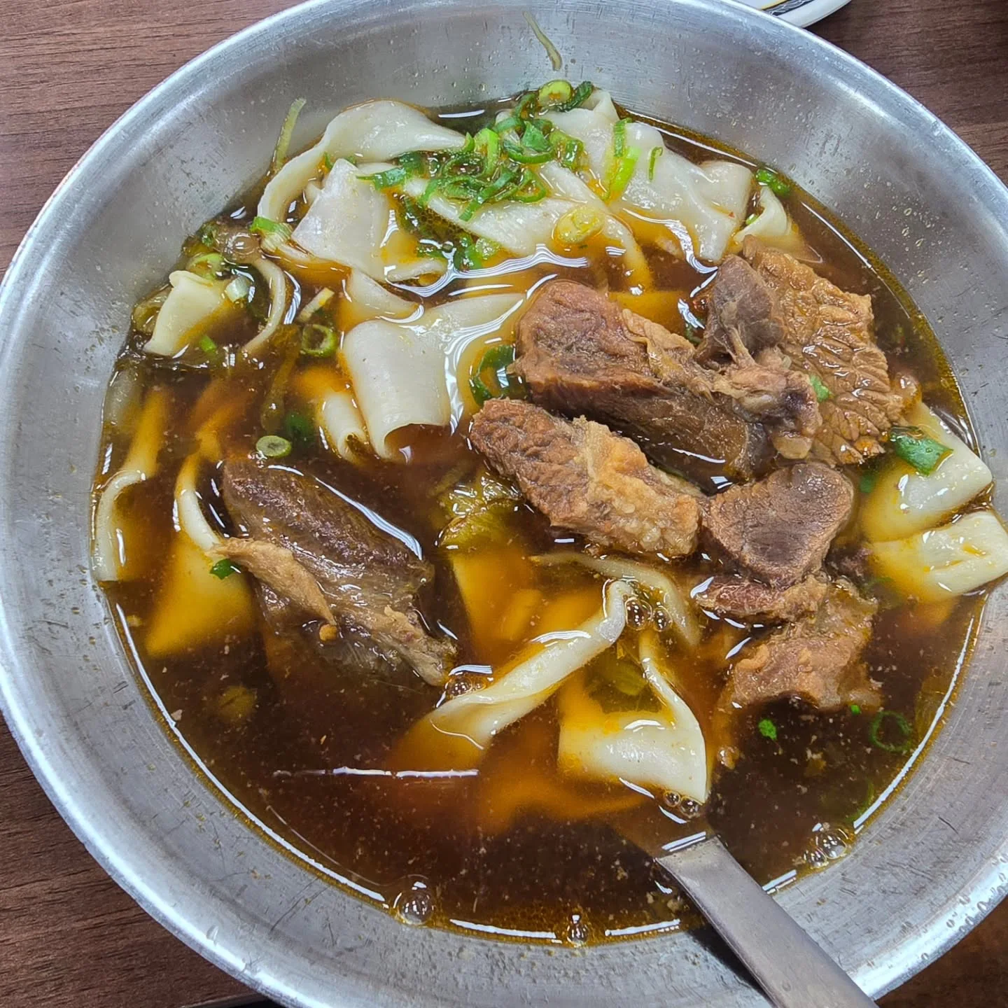 A bowl of beef noodles at Lao Shandong