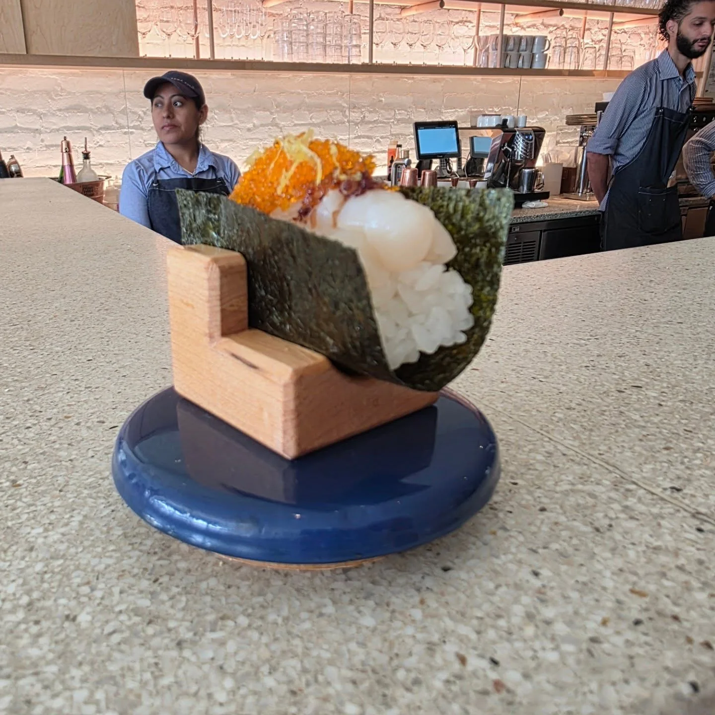 A temaki hand roll at Nami Nori