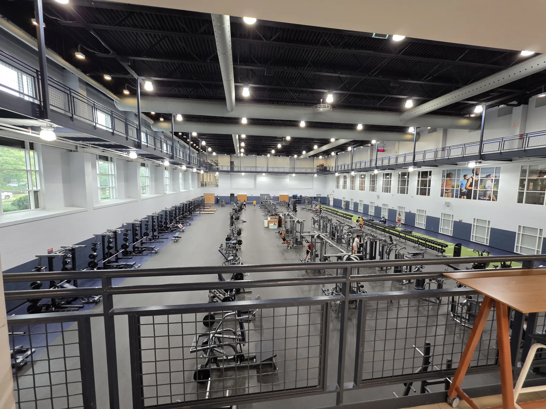 The large weight-training floor at the UIUC recreation center